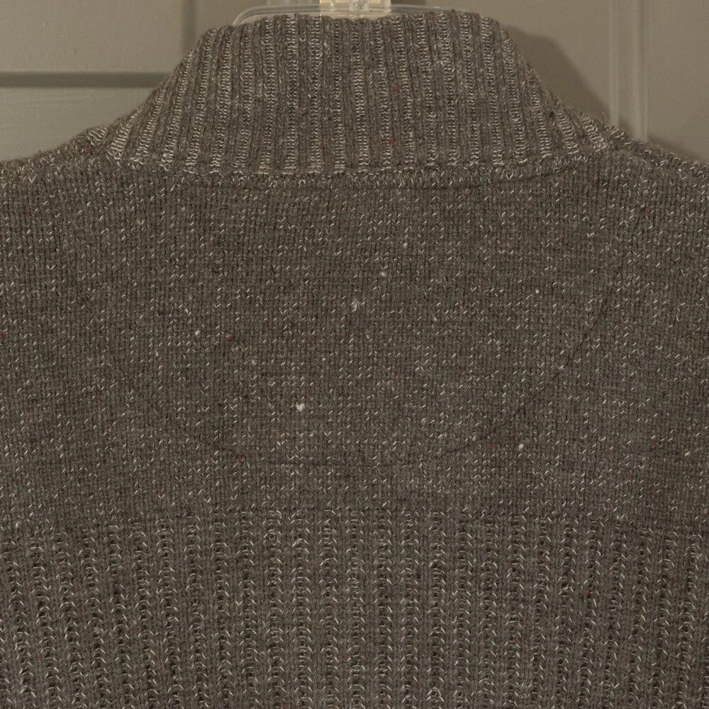 Elbow Patch Wool Cardigan Sweater